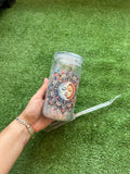 Vaso shaker con tapa y cañita