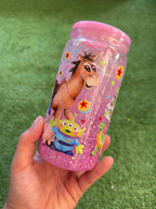Vaso shaker con tapa y cañita